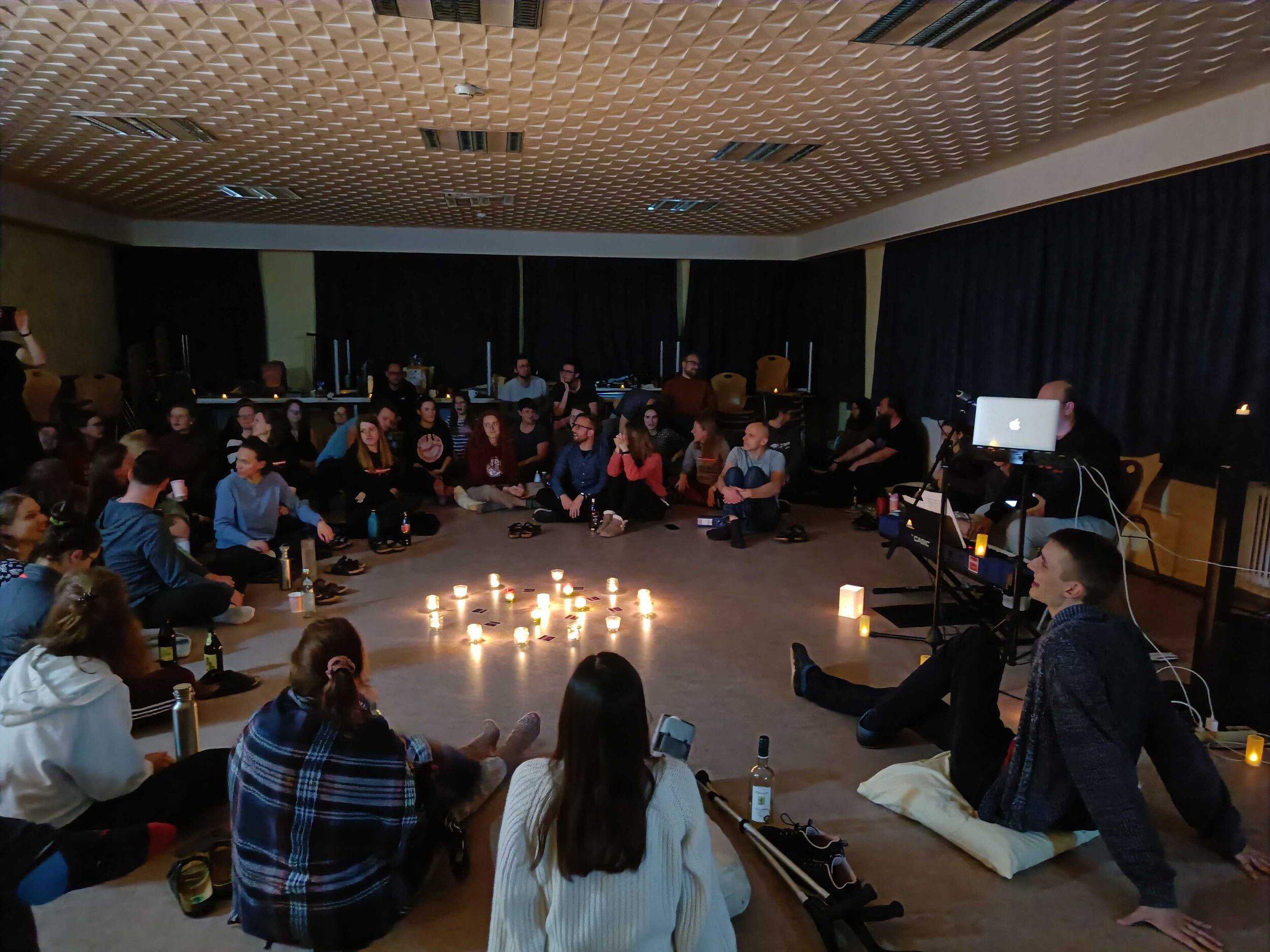 Kerzenscheinprobe beim Probenwochenende